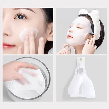Маска с пълно покритие за лице, 3D дизайн, Подтягивающая маска за подобряване на впитыванию, Силикон грижи за кожата на лицето, Укрепване на средства срещу бръчки