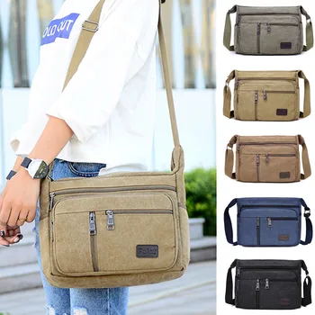 Мъжки холщовые чанта през рамо, ежедневна пътна чанта, мъжка чанта през рамо, ежедневни чанти-незабавни посланици, модни висококачествена чанта, новост