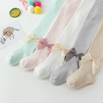 Нови летни сандали с мека памучна дишаща мрежа папийонка декор чорапогащи, чорапи принцеса на детето детски противомоскитный гамаши