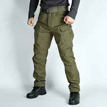 Панталони за зареждане на открито, мъжки тактически панталони с мека черупка, топли ежедневни панталони за работно облекло, плюшени и удебелени катерене панталони