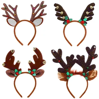 Превръзка на главата Коледен реквизит за снимки на Декорации за партита, Коледни подаръци Фланелен шапки