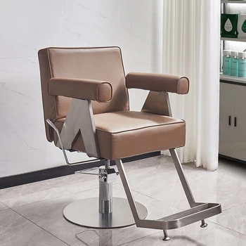 Професионално педикюрное стол за салон за красота, кръгло въртящо се кресло за стилист, Столче за грим, прическа, Луксозни мебели