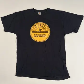 Реколта риза The Legendary Sun Record Studio Memphis Tennessee с големи дълги ръкави