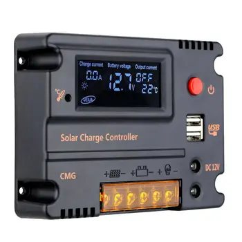 Слънчев Контролер 20A MPPT 12V ФОТОВОЛТАИЧНИ Слънчеви панели, Зарядно Устройство и Регулатор на LCD дисплея