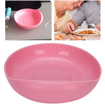 Устойчива на плъзгане чиния за грижи за възрастните хора с основа под формата на нещастници, нескользящая прибори за инвалиди, червен