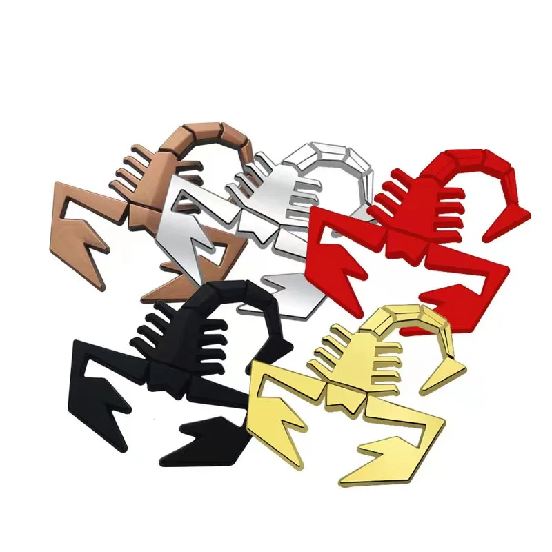 3D Метална емблема на Скорпион, икона, Стикер, Хромирана автомобилна стикер с Скорпионом, за 500 595 596 долара, Автомобилна врата, Броня, багажник, Заден декор, Стайлинг