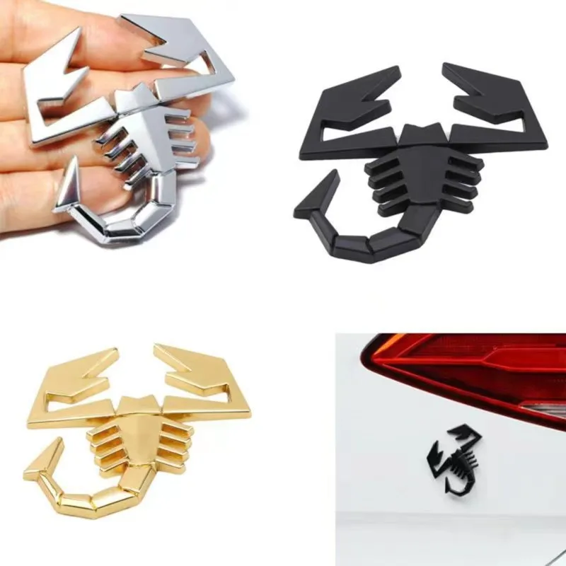 3D Метална емблема на Скорпион, икона, Стикер, Хромирана автомобилна стикер с Скорпионом, за 500 595 596 долара, Автомобилна врата, Броня, багажник, Заден декор, Стайлинг
