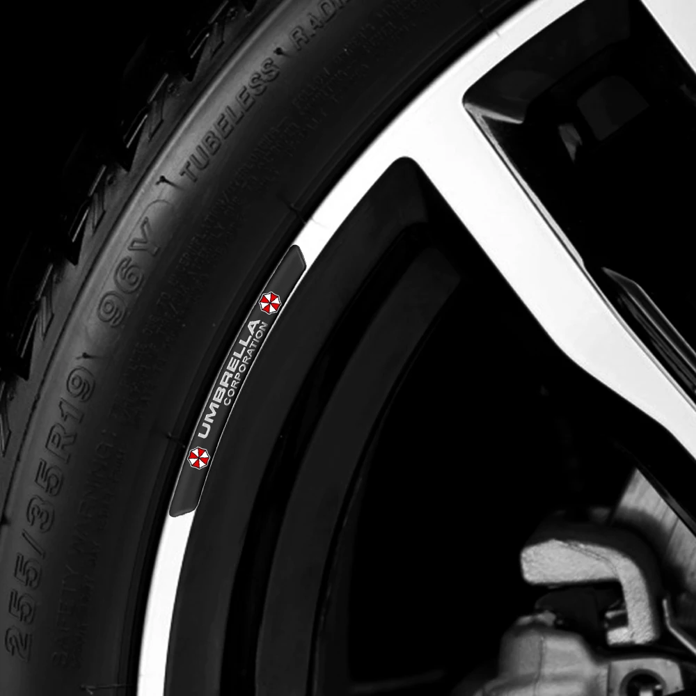 Стикер на ступицу автомобилни гуми от алуминиева сплав 4ШТ, Декоративна стикер във формата на икона чадър на компанията, Аксесоари за Toyota, Ford Kia Cadillac
