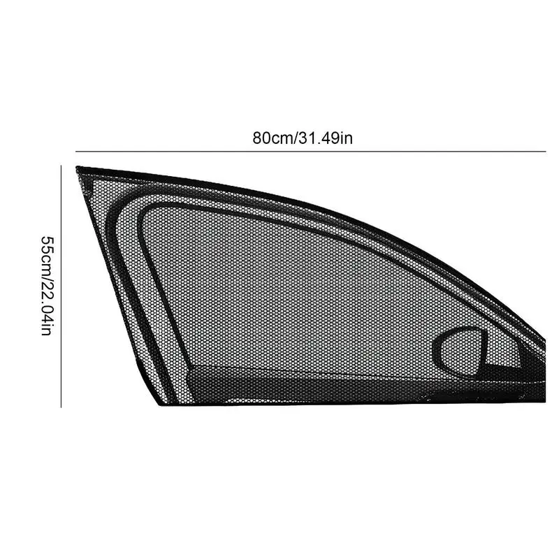 Слънчеви очила на прозорците на колата от дишаща мрежа, 2 опаковки, сенника за предния и задния прозорец, защитен козирка от виолетови, автомобилни слънчеви очила