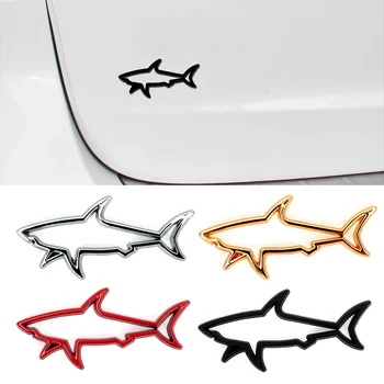 1бр Куха Риба Акула Автомобили Стикер 3D Метална Емблема на Иконата на Стикери, Стикери за Автомобили и Аксесоари За Мотоциклети Стайлинг Универсален