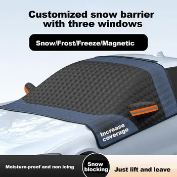 Защита на предното стъкло на колата от сняг, защита от слънцето, Защита от замръзване, Универсален автомобил suv На зимата, за защита на предния предното стъкло от лед