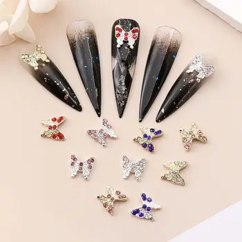 Красиви декорации за нокти под формата на пеперуди, леки луксозни кристали със звезди-четки, Елегантни творчески окачване за нокти със собствените си ръце