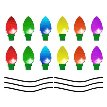 Светлоотразителни Магнитни бижута за крушки Коледни Светлини Комплект Магнити За Хладилник Светлоотразителни Автомобилни Стикери крушка Кола